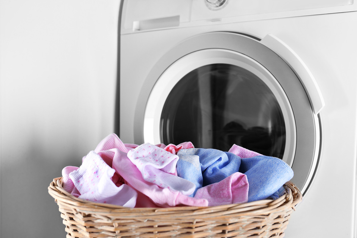 Delicate clothes fresh out of the washing machine